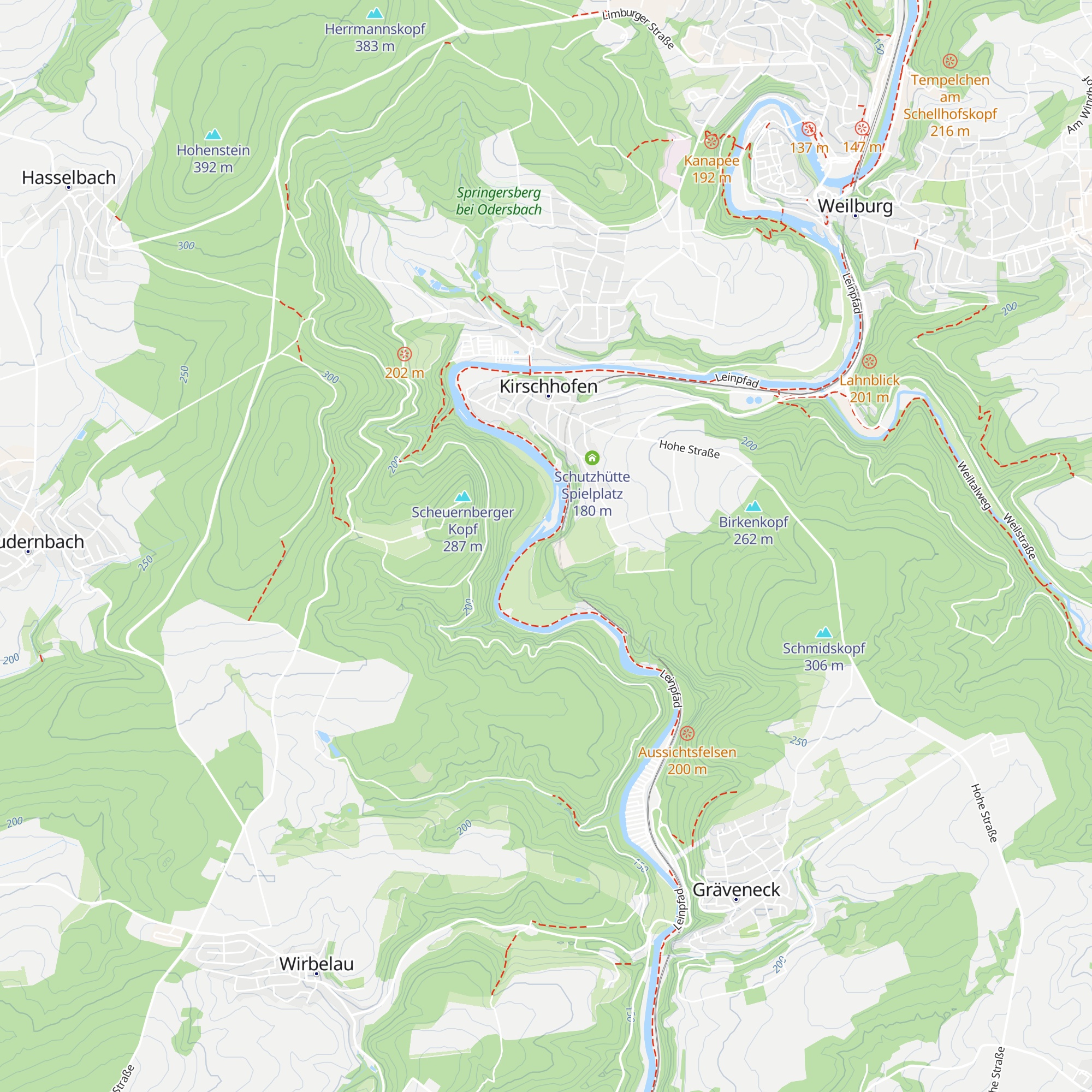 Po10 Schutzhütte Lahnblick map