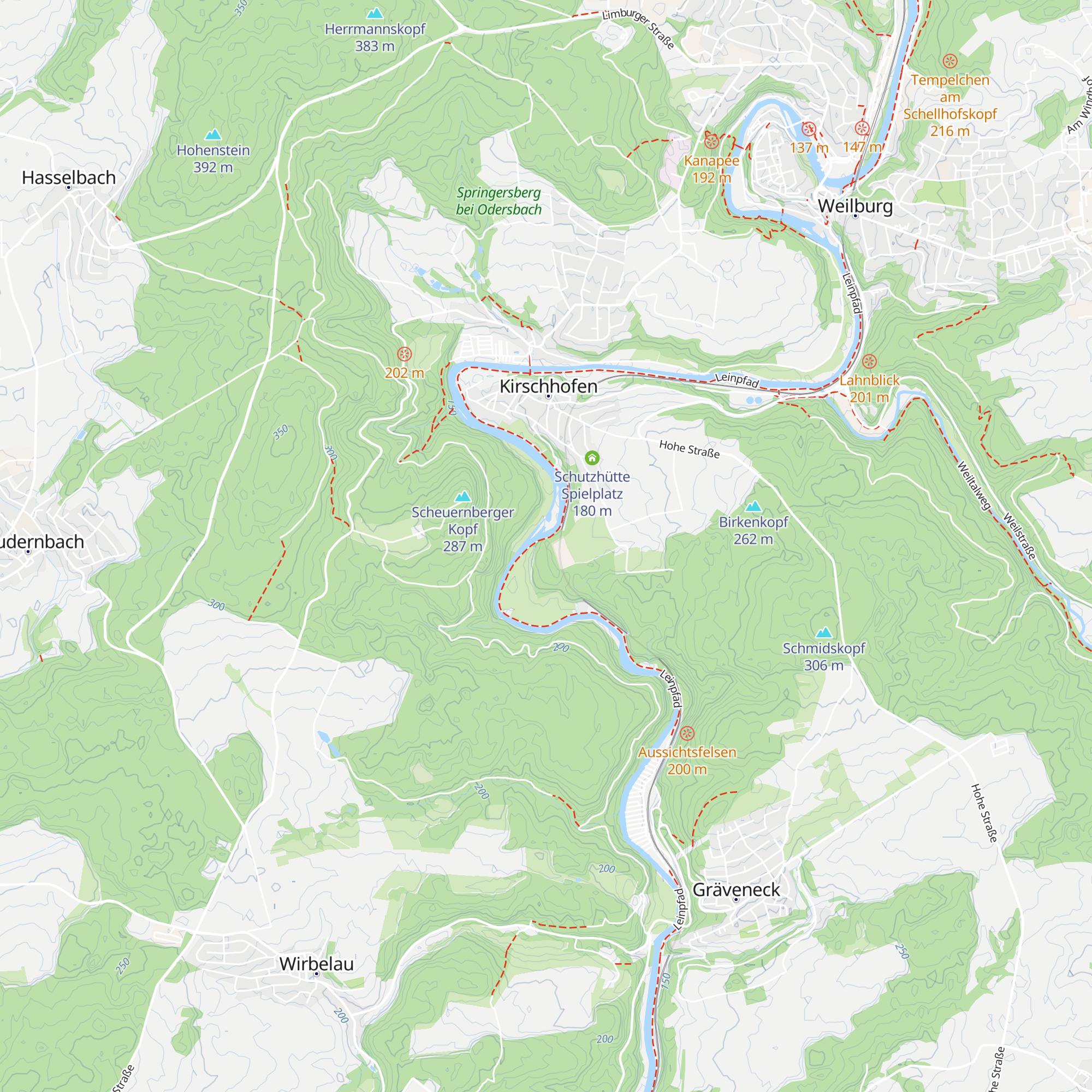 Po10 Schutzhütte Lahnblick map