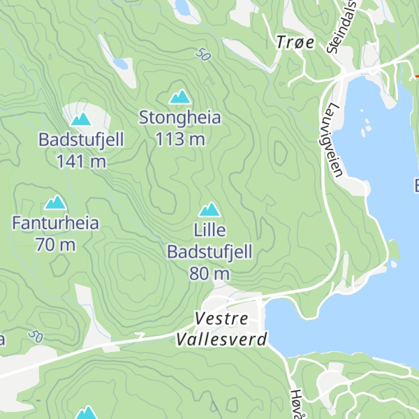 Map of Lille Badstufjell