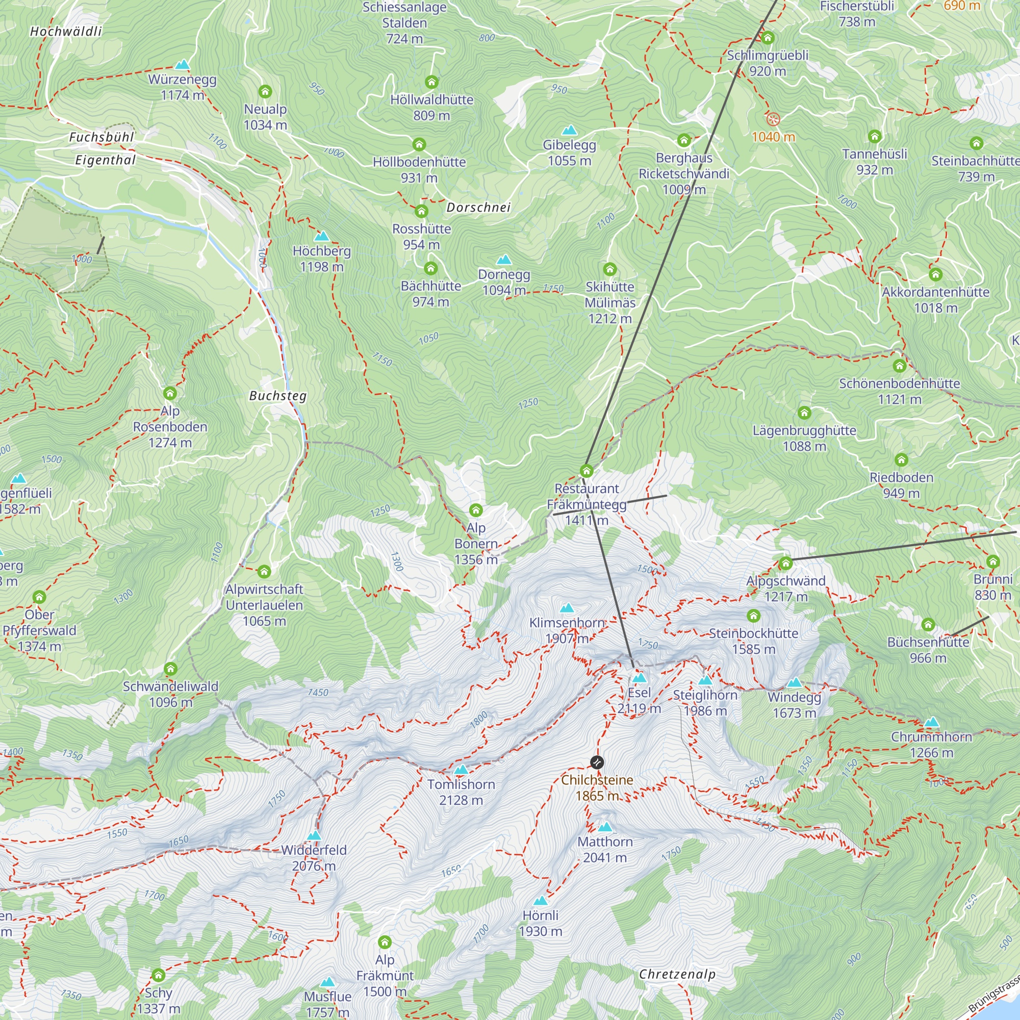 Bergrestaurant Bonern map