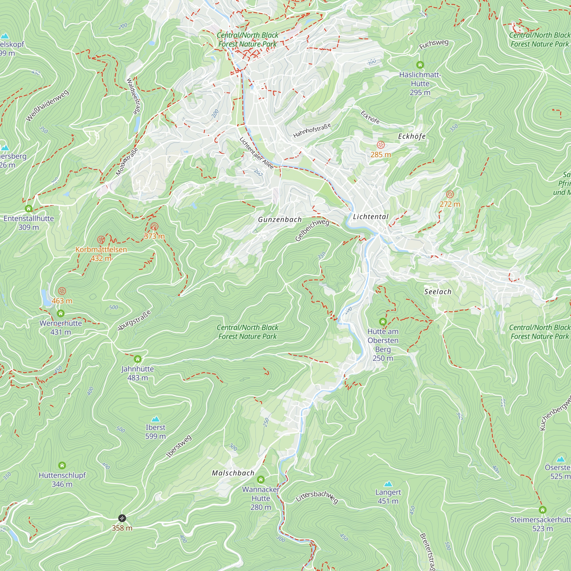 Gelbeichhütte map