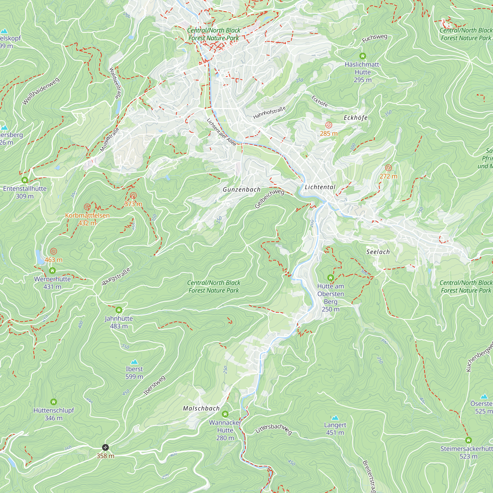 Gelbeichhütte map