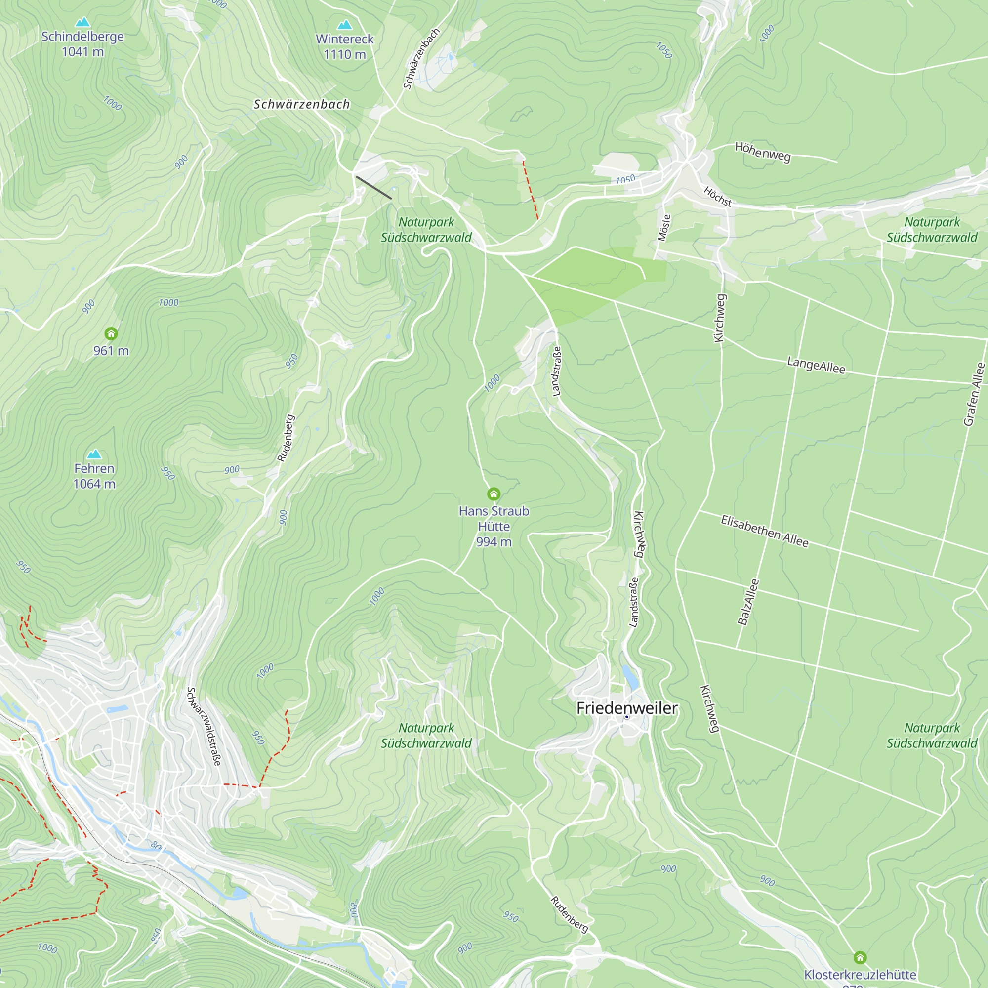 Hans Straub Hütte map