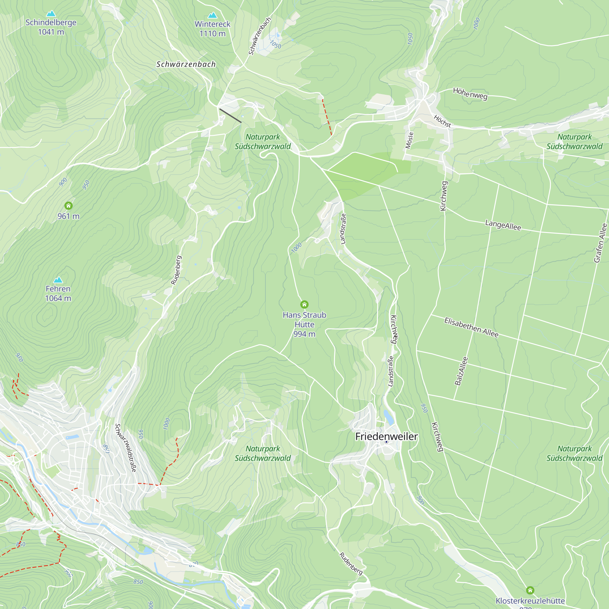 Hans Straub Hütte map