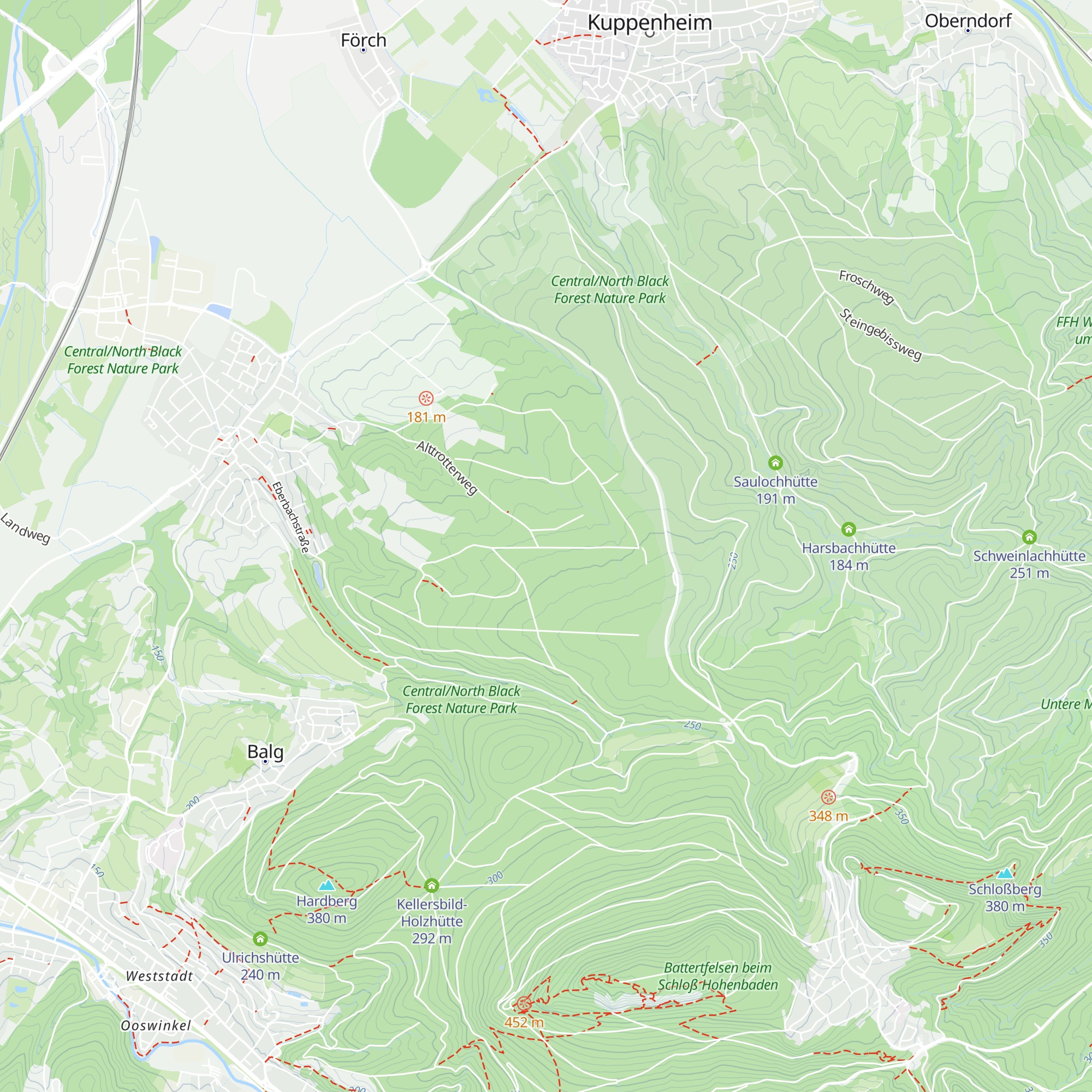 Dreitannenweghütte map