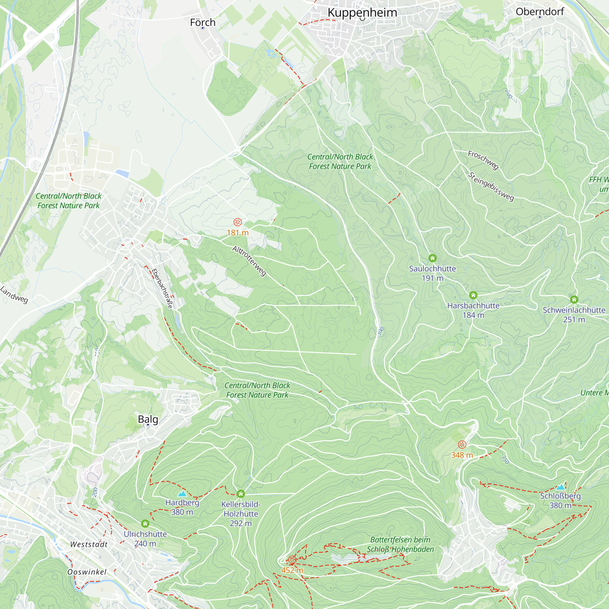 Dreitannenweghütte map
