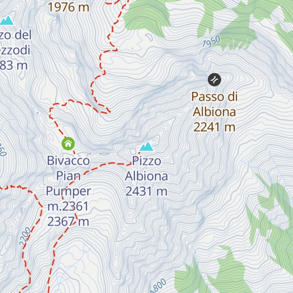 Map of Pizzo Albiona