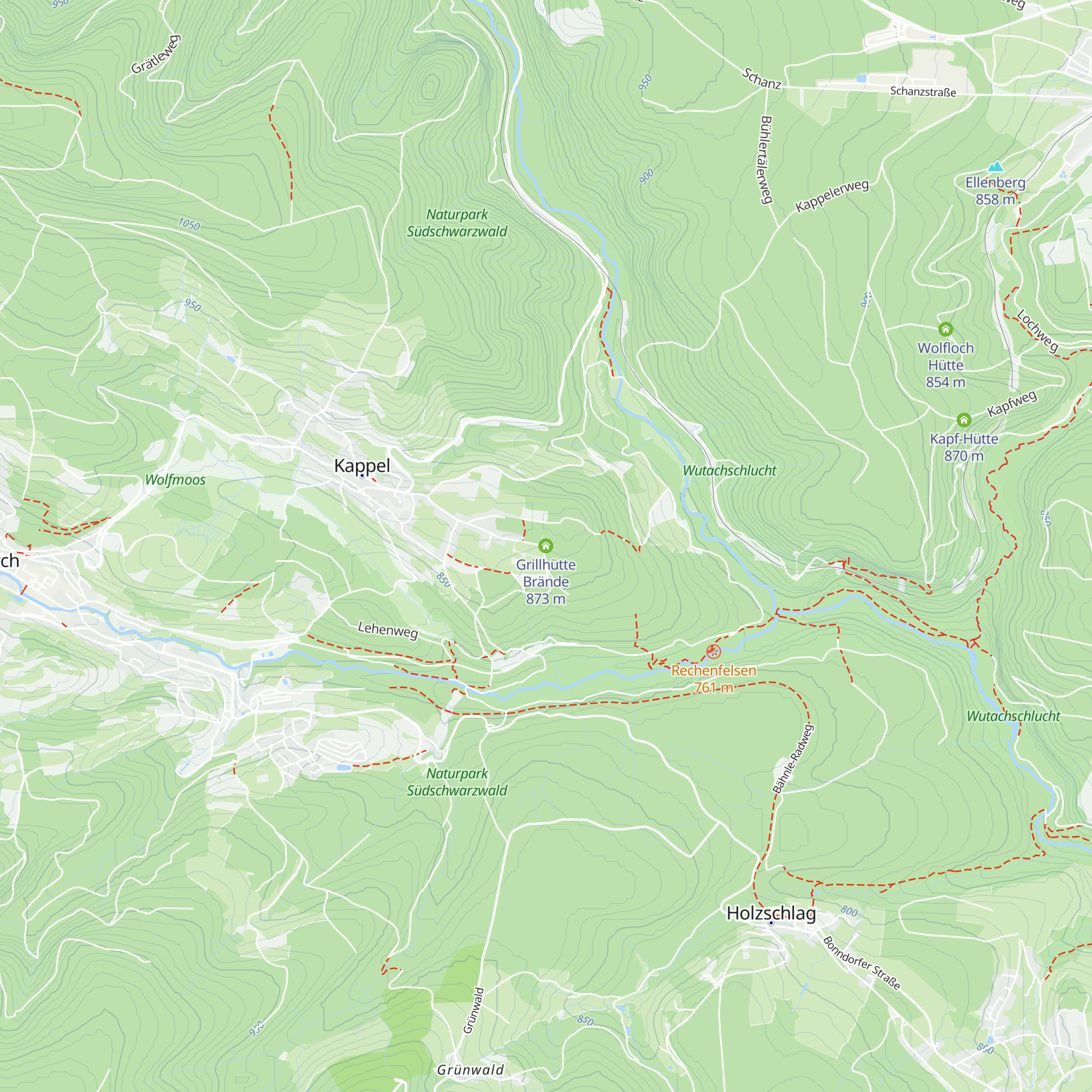 Grillhütte Brände map