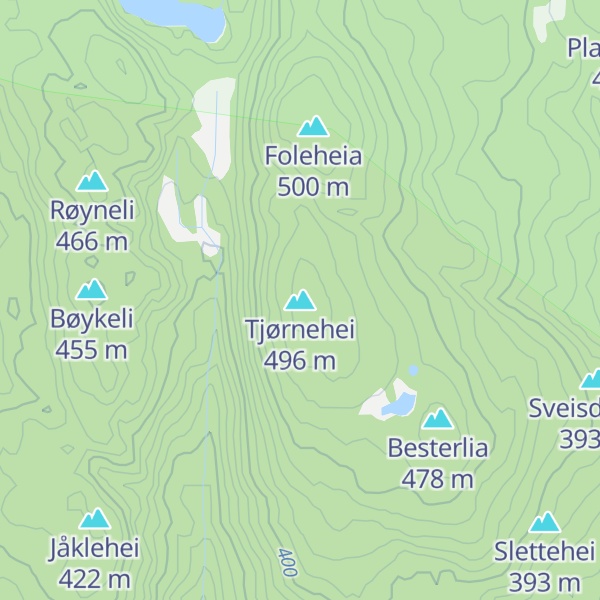 Map of Tjørnehei