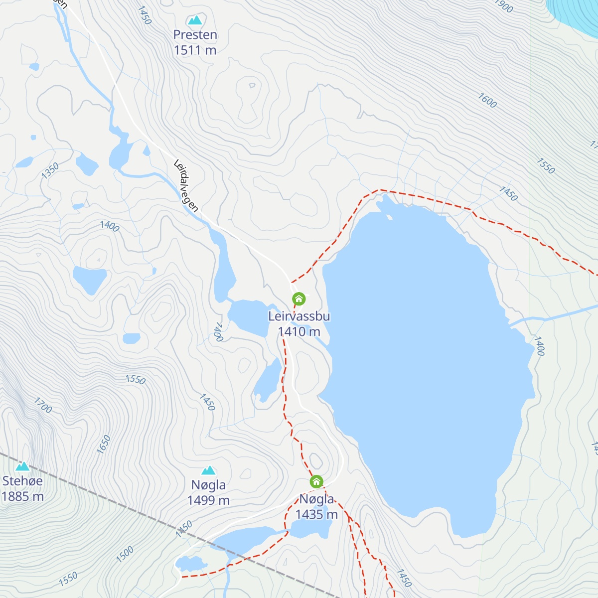 Leirvassbu map