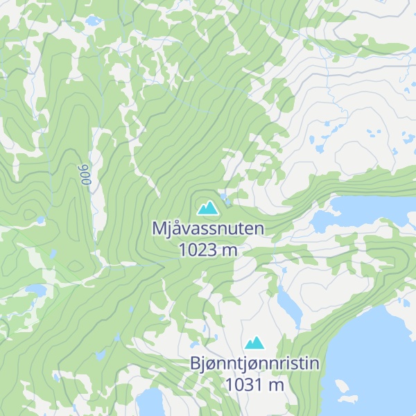 Map of Mjåvassnuten