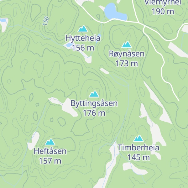 Map of Byttingsåsen