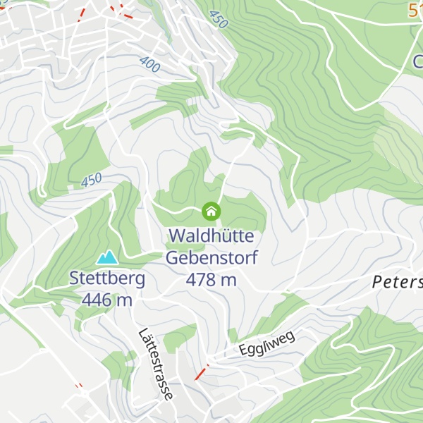 Map of Waldhütte Gebenstorf