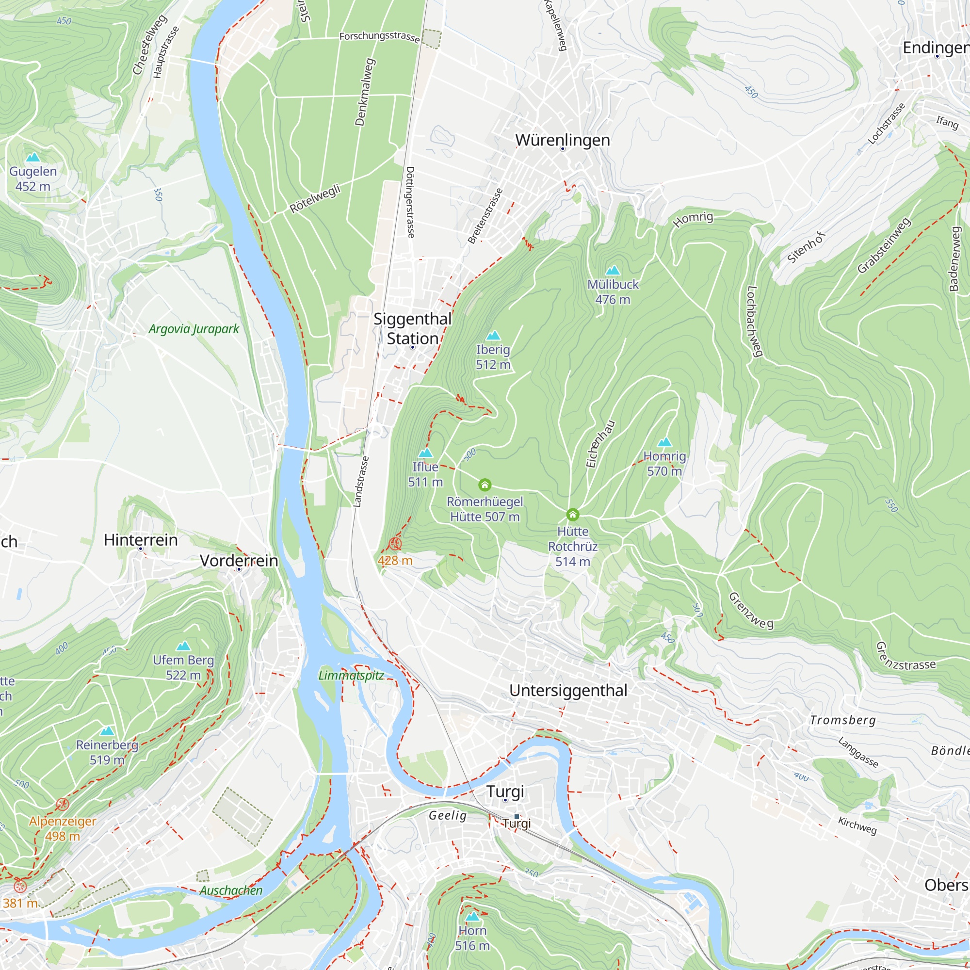 Römerhüegel Hütte map
