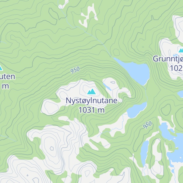 Map of Nystøylnutane