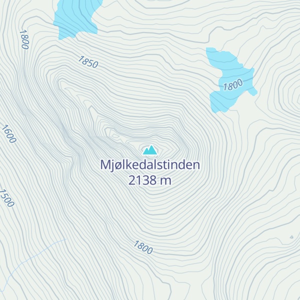 Map of Mjølkedalstinden