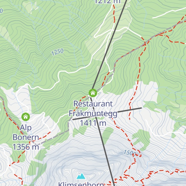 Map of Restaurant Fräkmüntegg