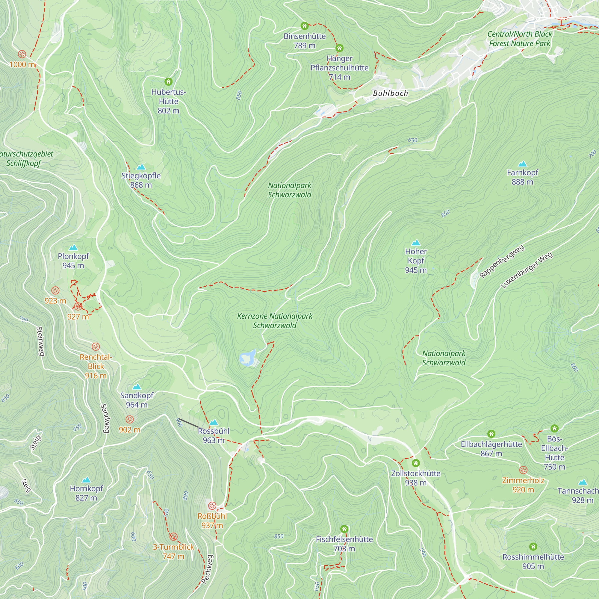 Bärenteichhütte map