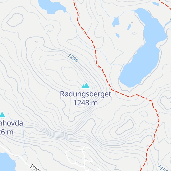 Map of Rødungsberget