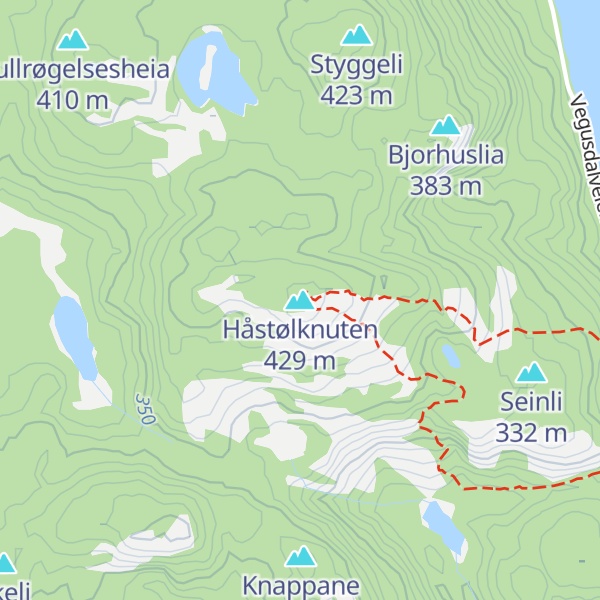 Map of Håstølknuten
