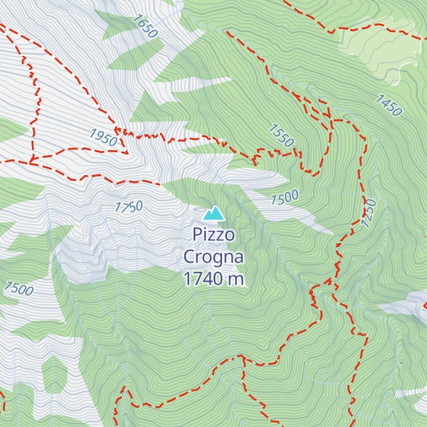 Map of Pizzo Crogna