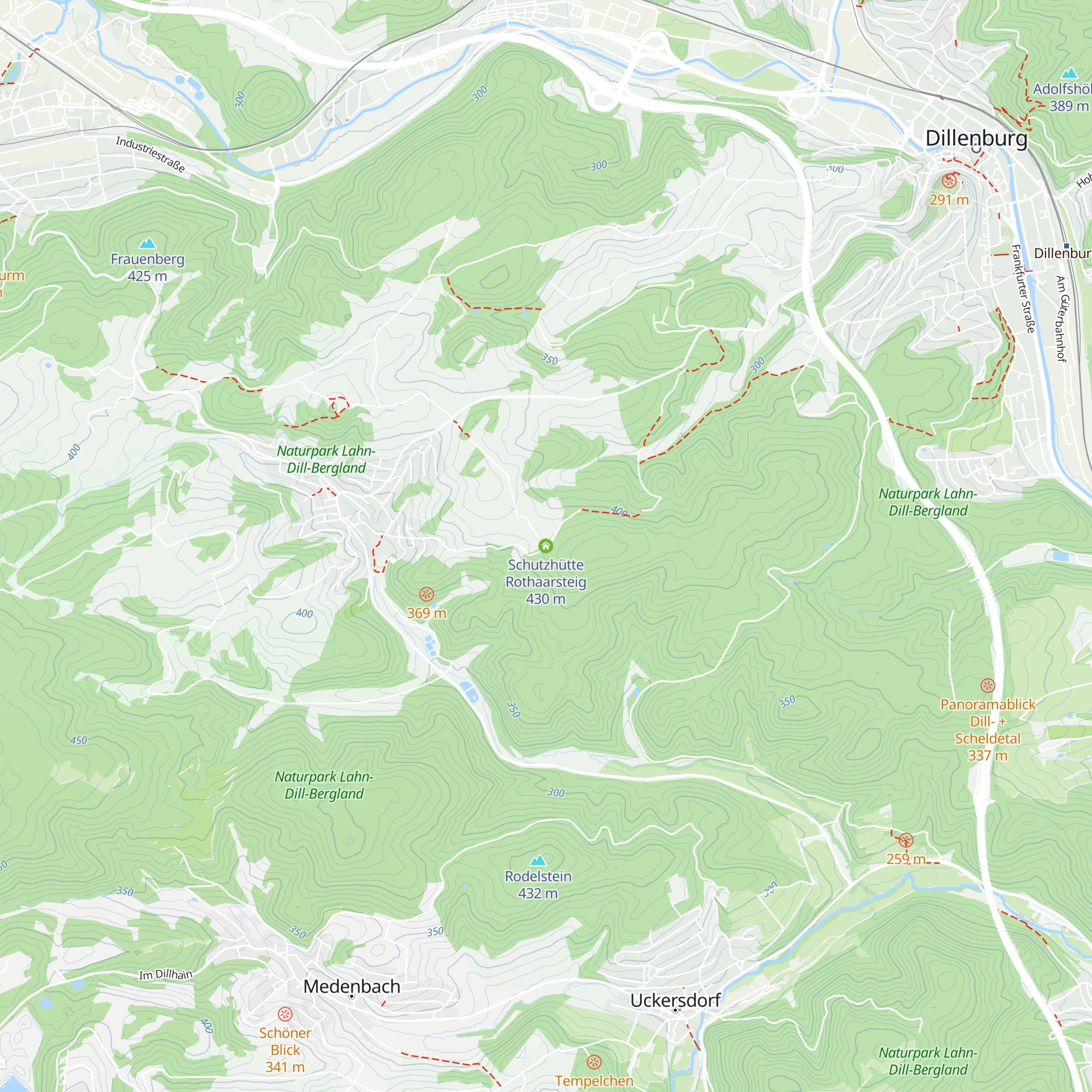 Schutzhütte Rothaarsteig map