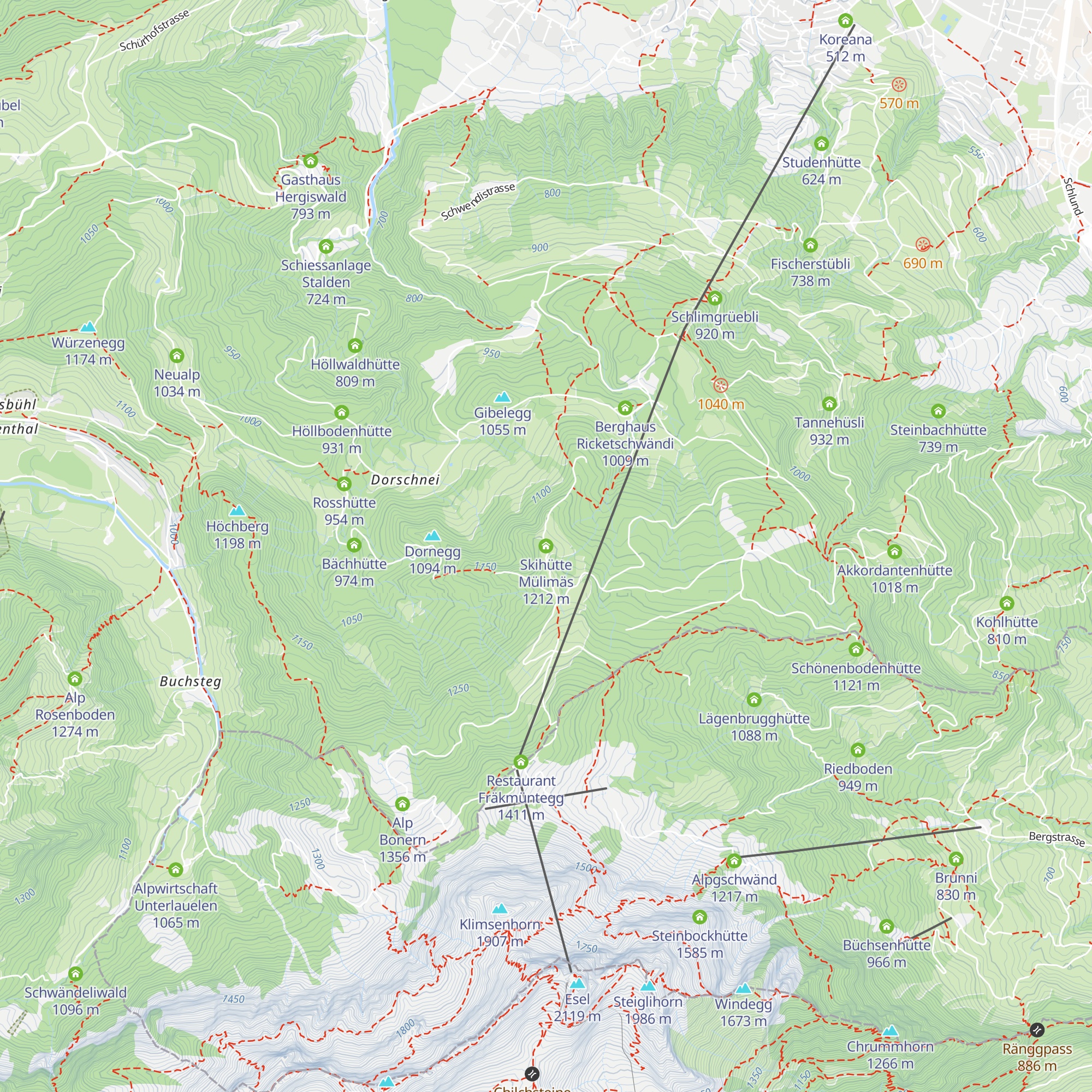 Skihütte Mülimäs map