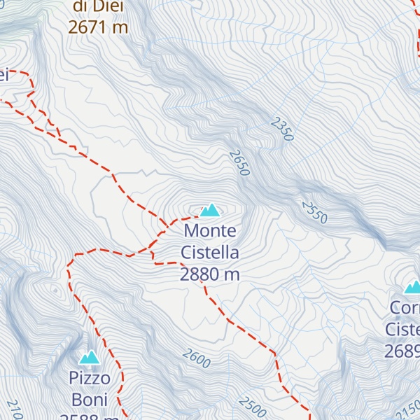 Map of Monte Cistella