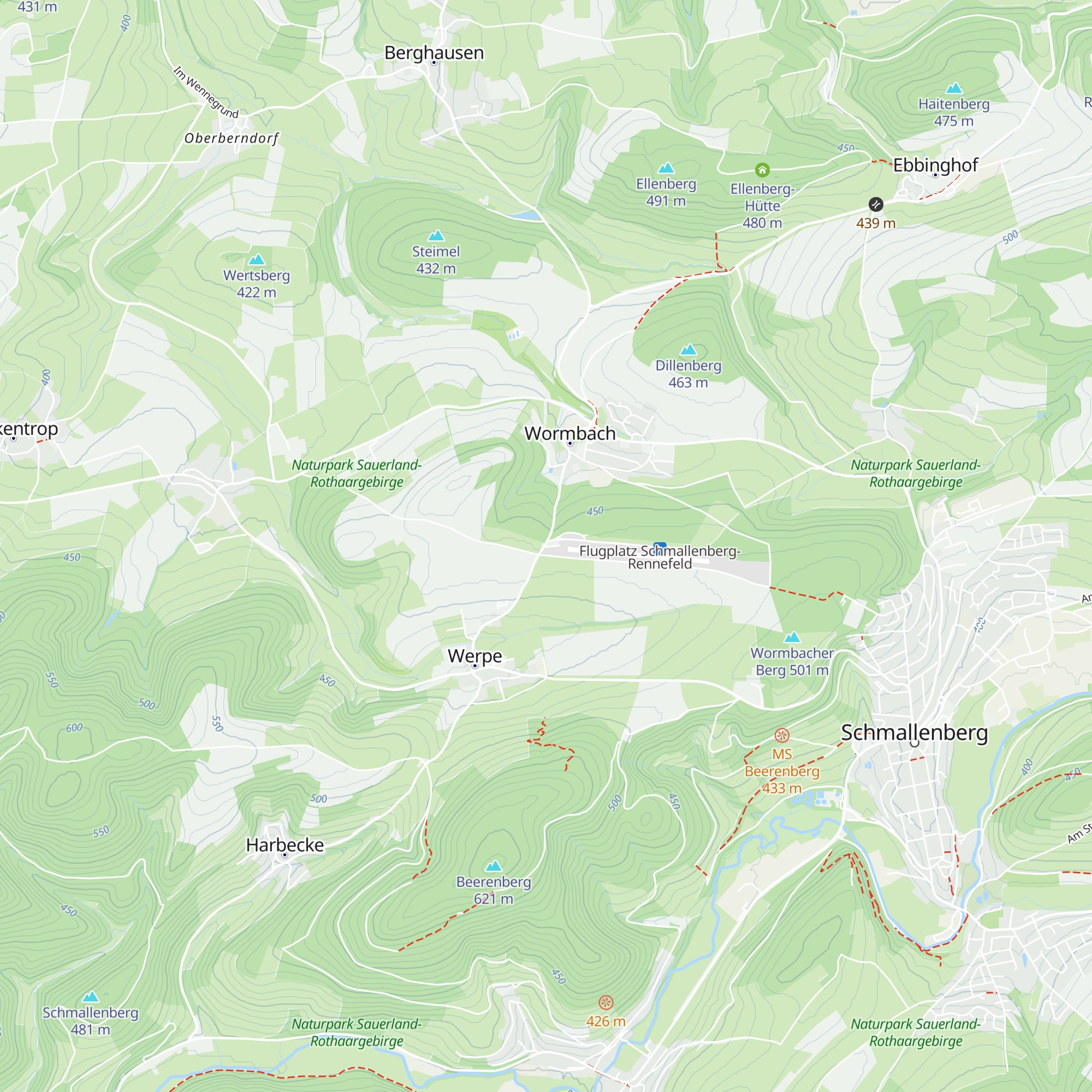Rennefelder Spachtelhütte map