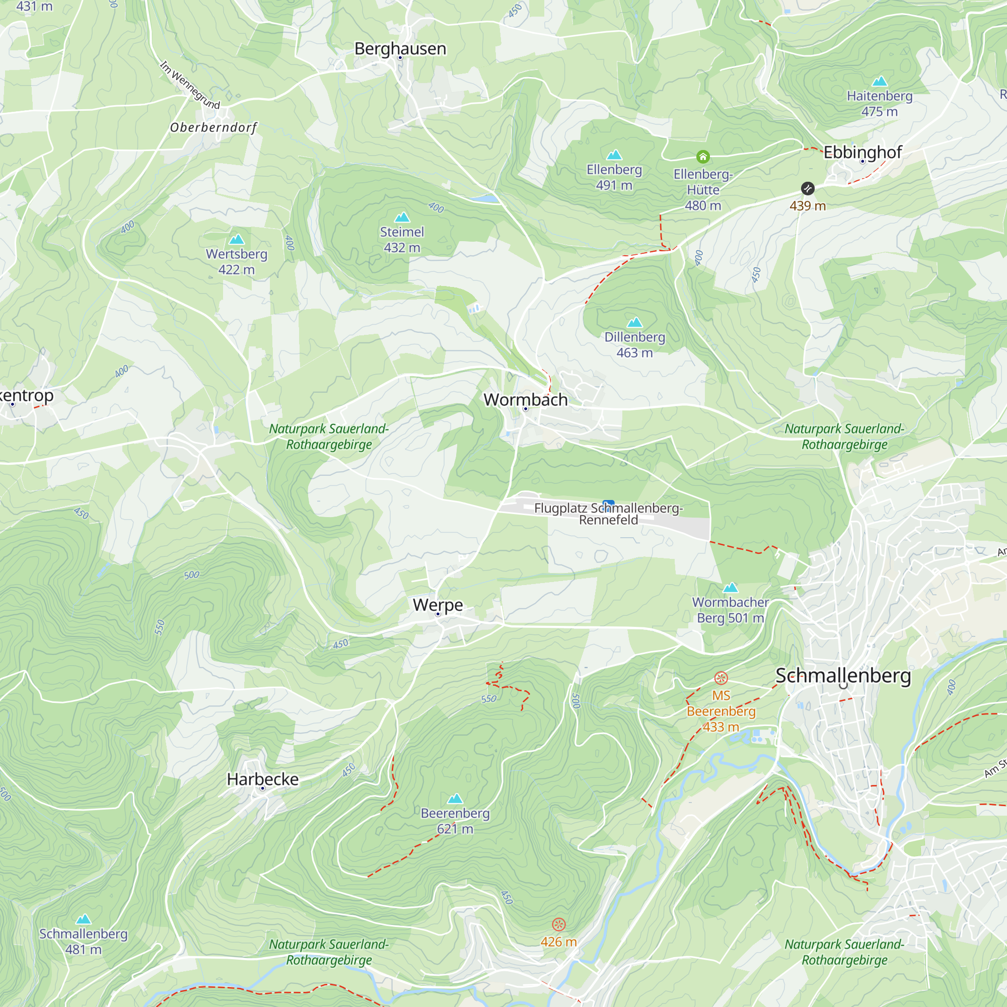 Rennefelder Spachtelhütte map
