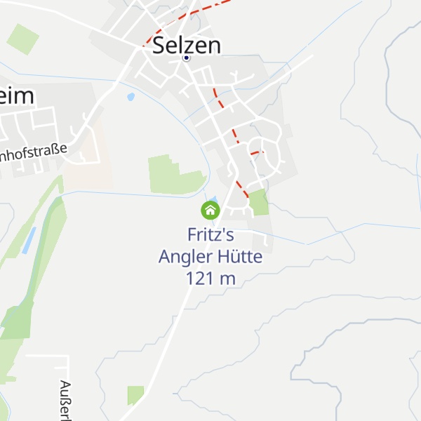 Map of Fritz's Angler Hütte