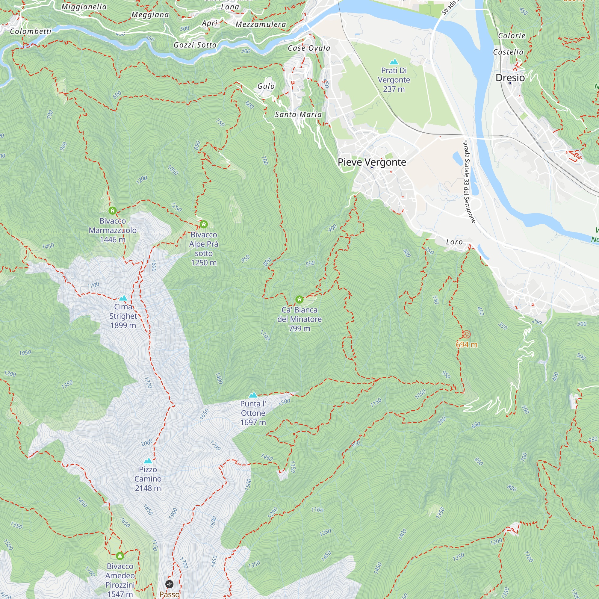 Ca' Bianca del Minatore map