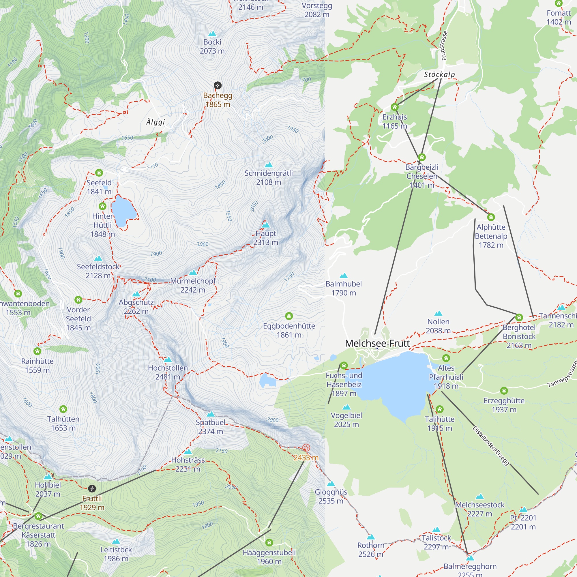 Bodmershütte map