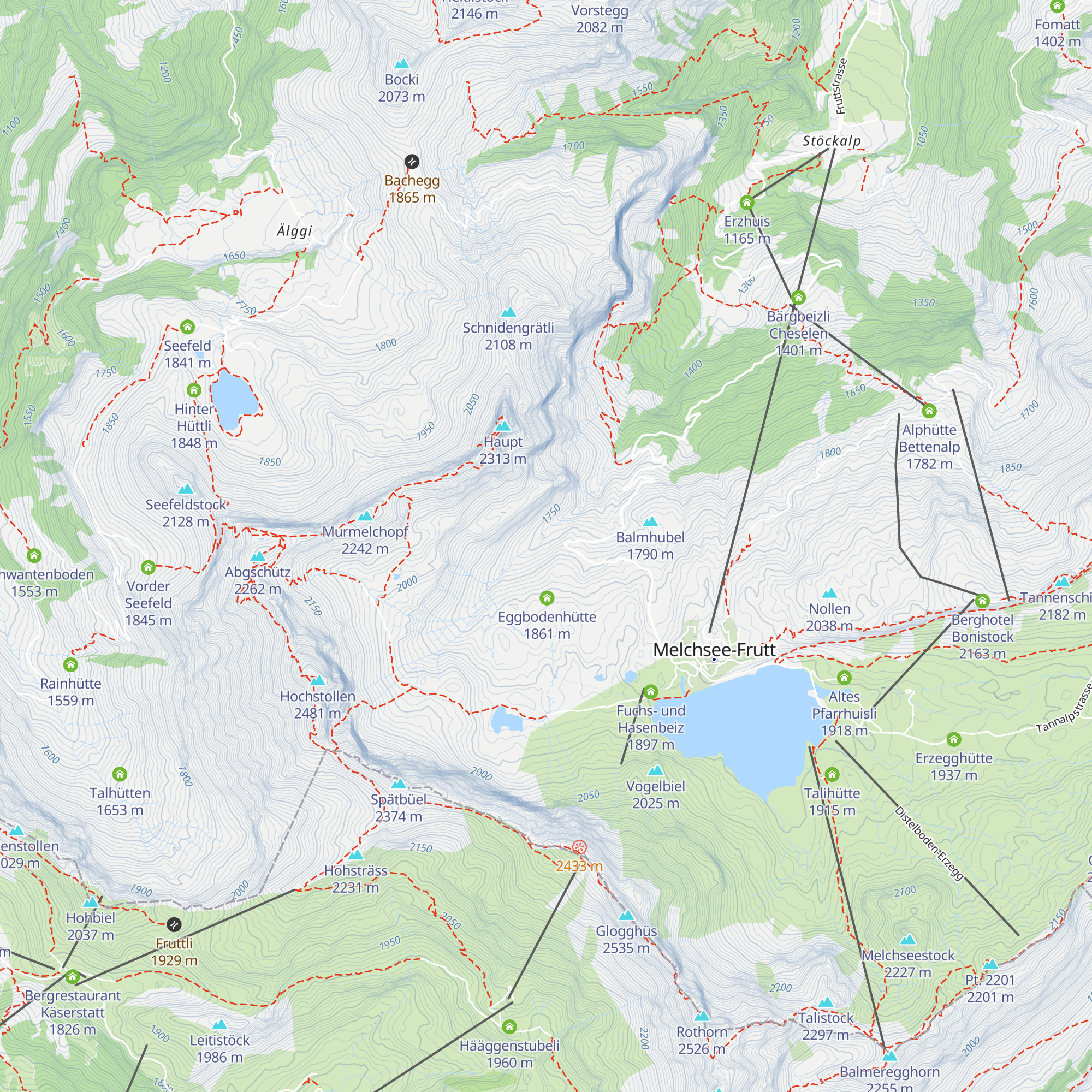Bodmershütte map