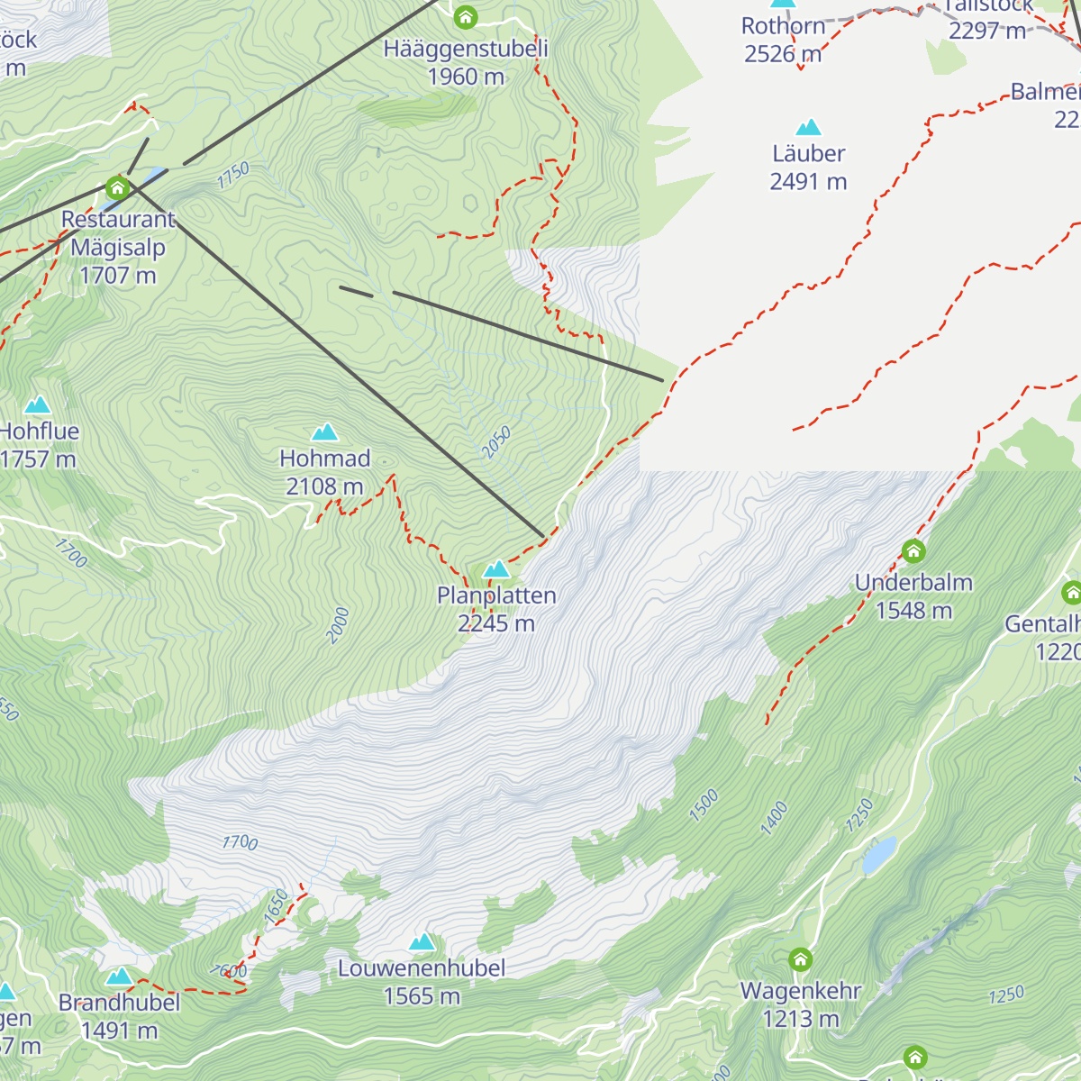 Alpentower map