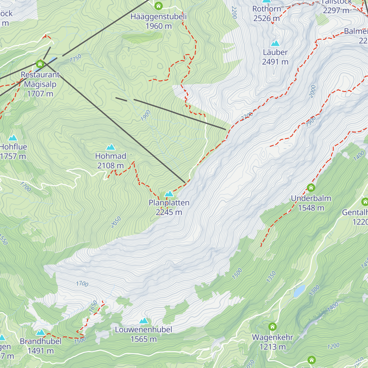 Alpentower map