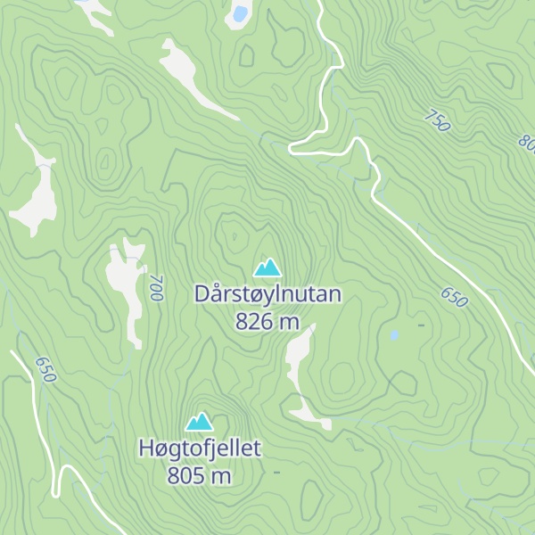 Map of Dårstøylnutan