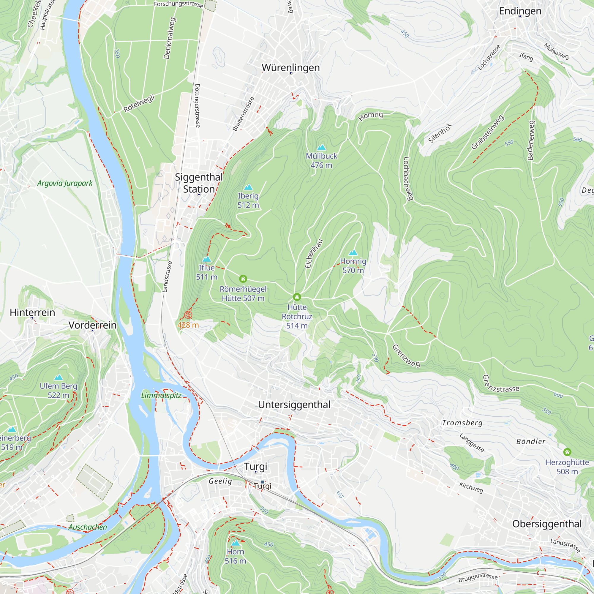 Hütte Rotchrüz map