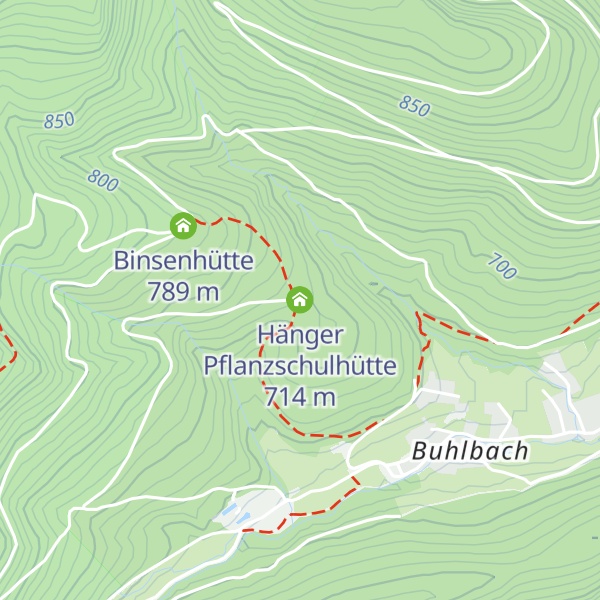 Map of Hänger Pflanzschulhütte