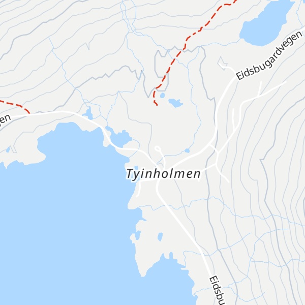 Map of Tyinholmen Høyfjellsstuer