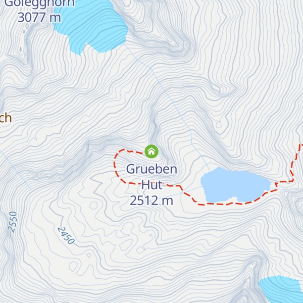 Map of Grueben Hut
