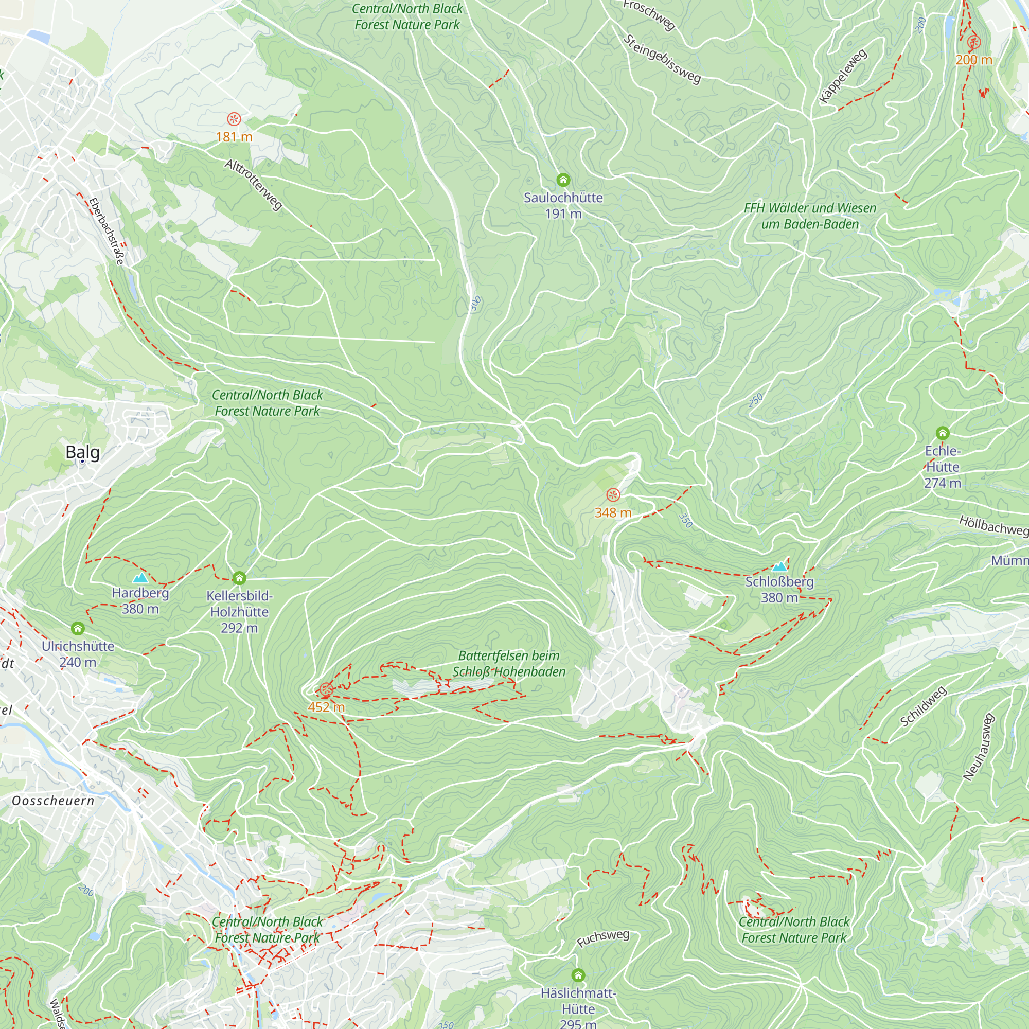 Fünfquellenhütte map