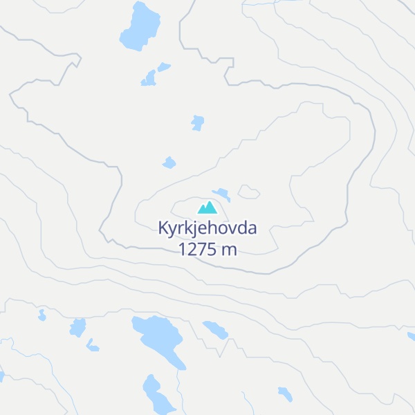 Map of Kyrkjehovda