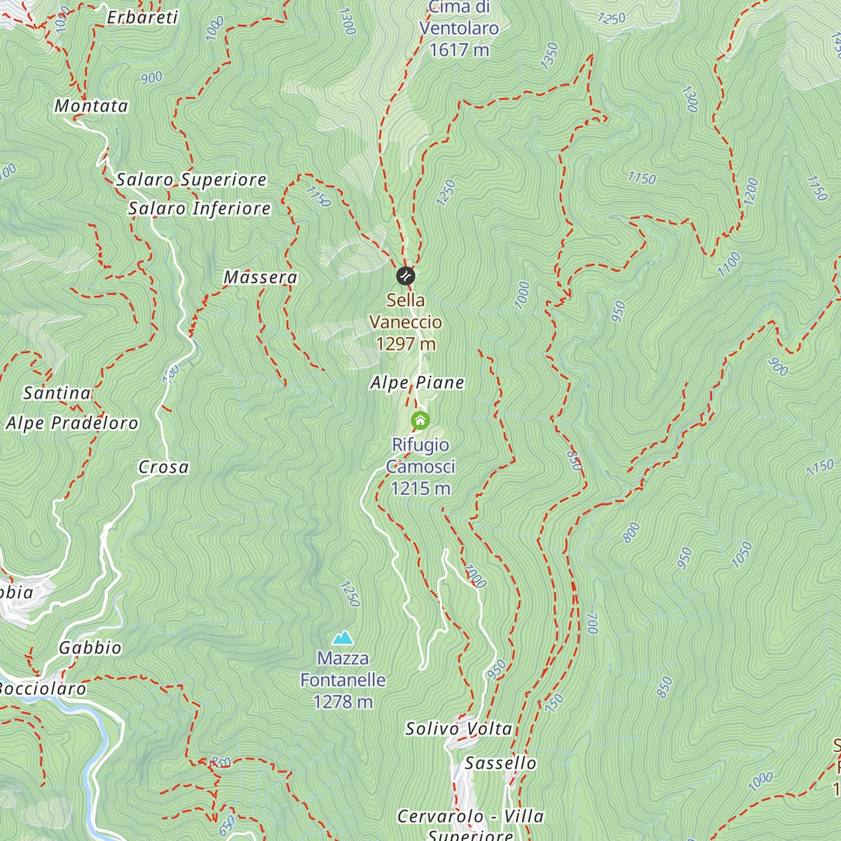 Rifugio Camosci map