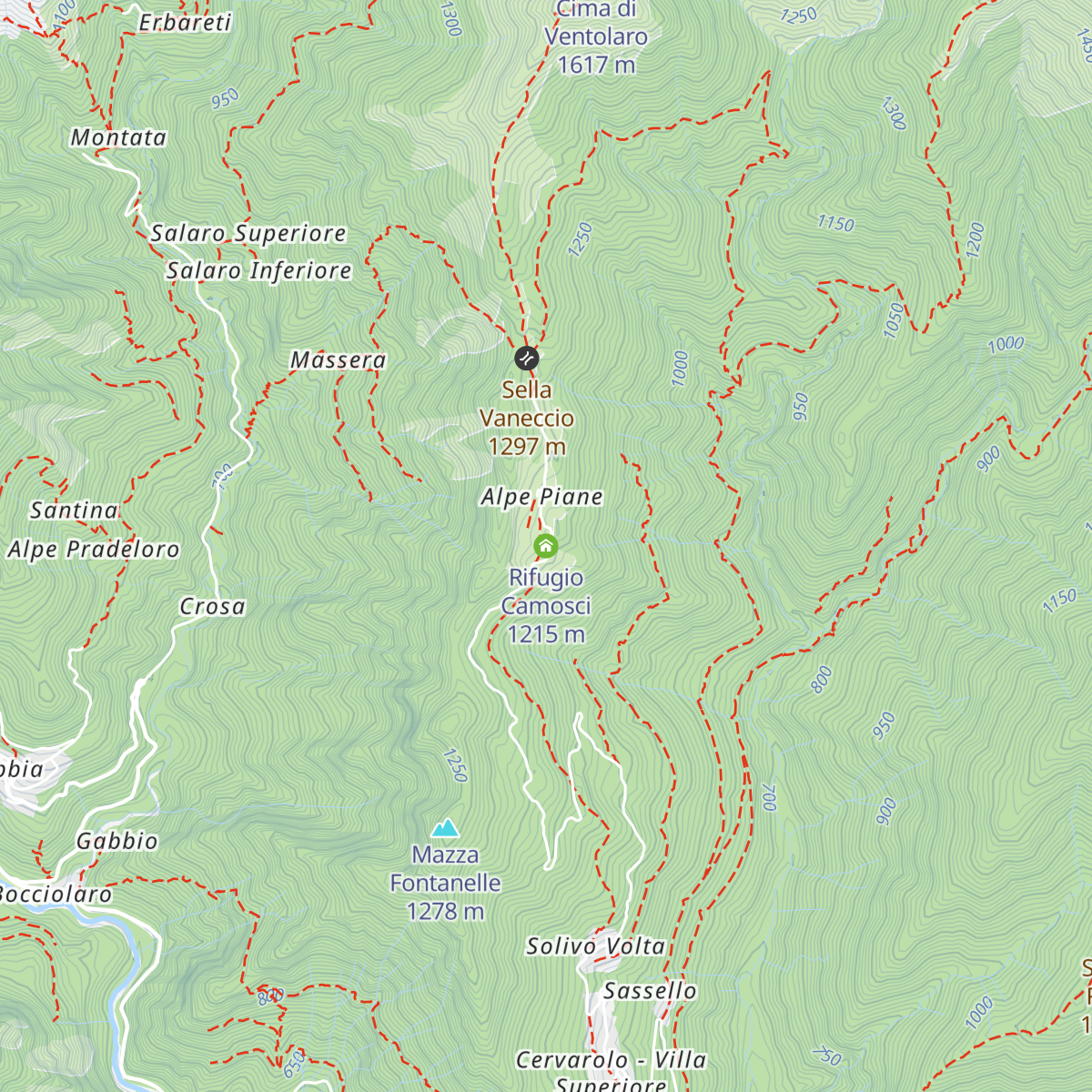 Rifugio Camosci map