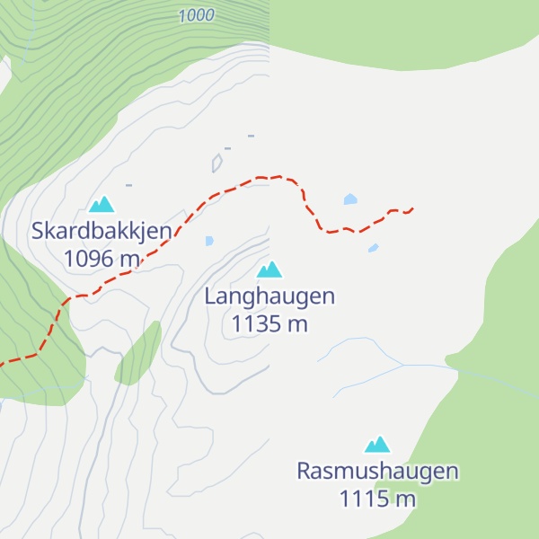 Map of Langhaugen