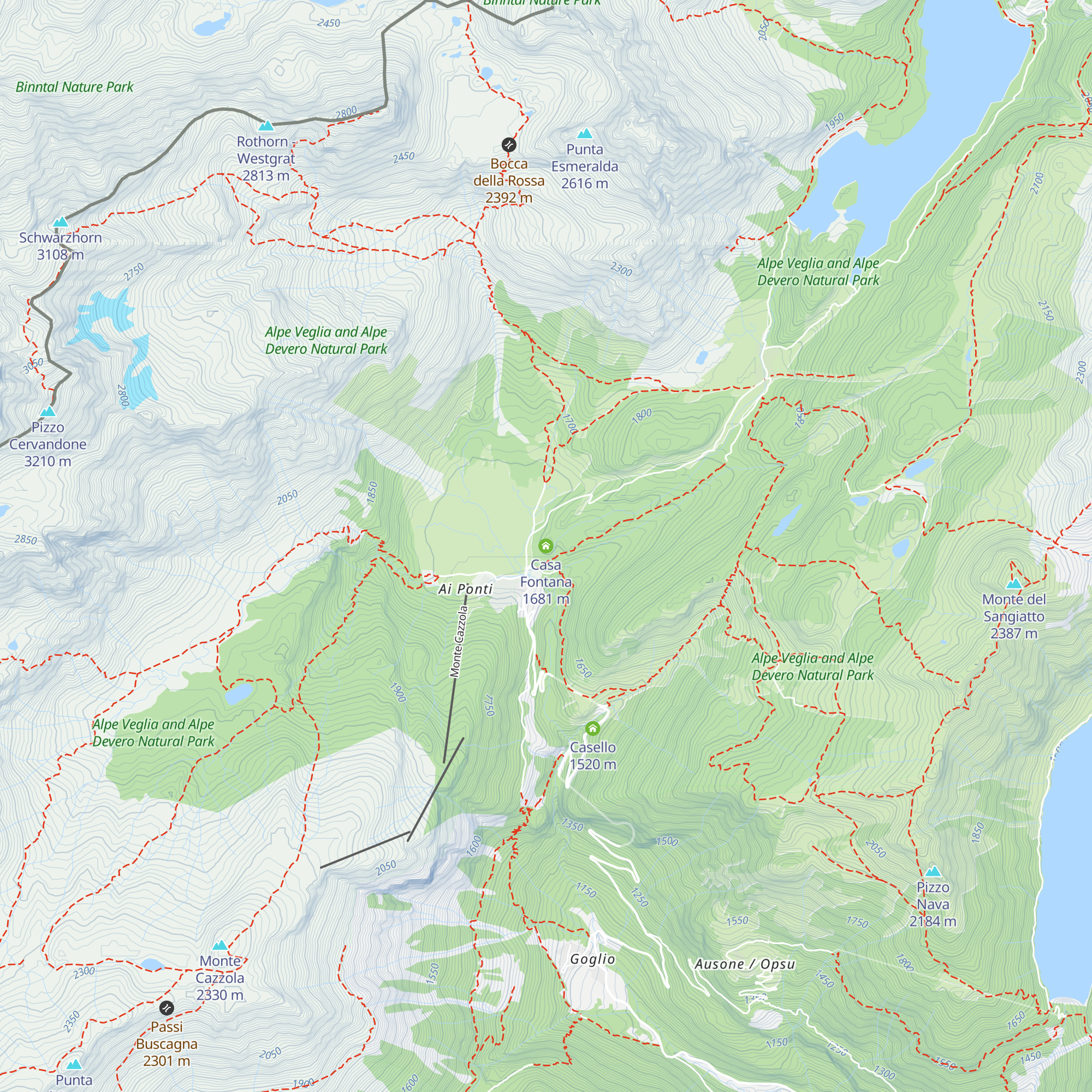 Casa Fontana map