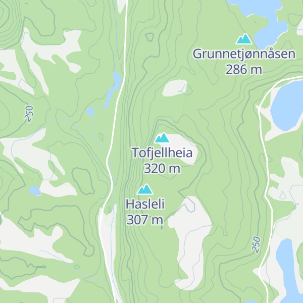 Map of Tofjell