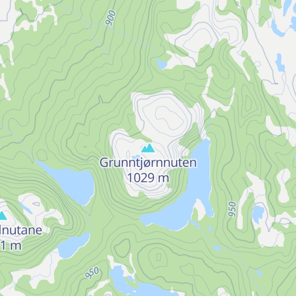 Map of Grunntjørnnuten