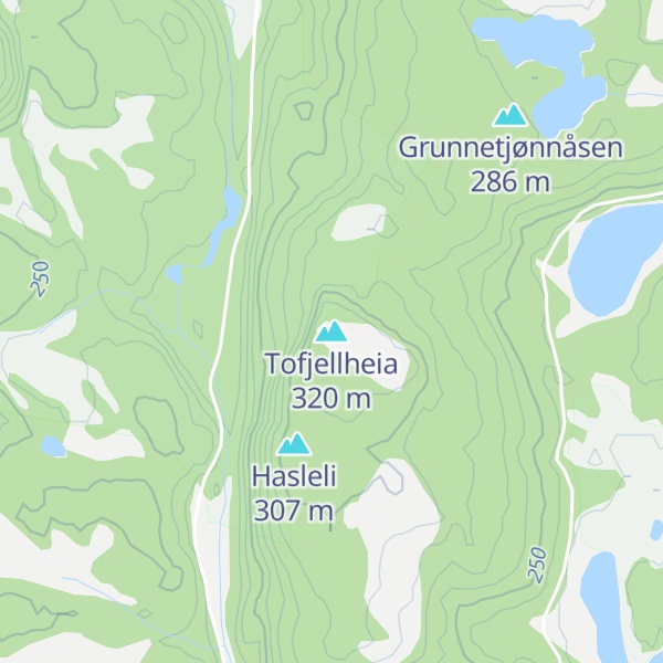 Map of Tofjellheia